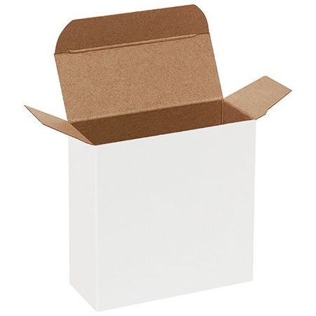 Bsc Preferred 4 x 1 5/8 x 4'' White Reverse Tuck Folding Cartons, 500PK RTC38W